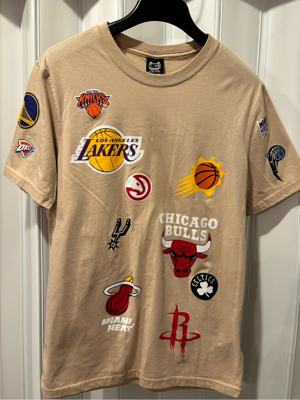 NBA Team Logo Graphic Tee - Beige Size Medium